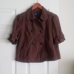 3/$15Relativity PM Brown Cape-Like Jacket Good Cdn